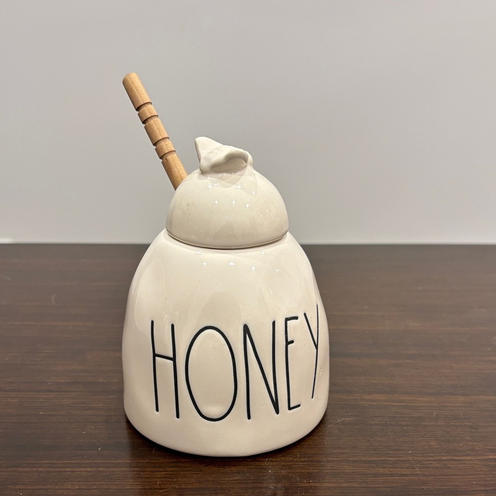 Ceramic Honey Jar with Dipper